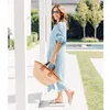 Casual Dresses 2023 Elegant Bikini Dress Sexy Button Frony Open Long Sleeve Summer Beach Women Wear Swim Suit Cover Up N1253