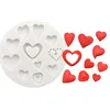 Molde de silicona con formas de amor y corazón para labios, molde para hornear galletas, Cupcake, Chocolate, utensilios para decoración de tortas con Fondant