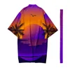 Etnische kleding Hawaii Volwassene Haori Cardigan Asian Short Sleeve Daily Shirt Japanse Yukata Kimono Top Oversize Unisex Loose Blouse