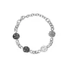 Charm Bracelets Stainless Steel Smily Face Charms Bracelet Metal Link Smile Sad For Women And Men Jewelry