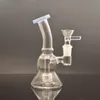 Brûleur d'huile en verre de poche Bong Dab Hobelahs Creative Ashcatcher Hookahs Matrice en ligne Perc Filtre Recycler à main Pipe de fumer avec des tuyaux de brûleur d'huile en verre mâle