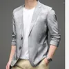 Herenpakken lente zomer dunne heren casual blazer stretch klein pak buitenlucht overjas