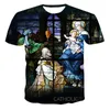 T-shirts pour hommes 2023 T-shirt de mode d'été 3D Femme abstraite Anime Print Street Wear