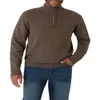الرجال هو القطن محكم Quarter Zip Mockneck Sweater-Sizes XS تصل إلى 4xB