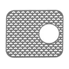 Tapis de table en silicone pour évier de cuisine Tapis de protection pliable résistant à la chaleur Accessoire de grille antidérapante Gris (drain arrière)