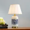 Tafellampen Chinese stijl blauwe en witte porseleinen lamp prachtige luxe volledige decoratieve lichten voor villa's woonkamers