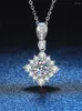 X51B 체인 ZFSILVER 패션 트렌디 컬러 D 925 실버 1 CT Moissanite Princess Square Necklace for Women Accessories Charms Wedding Jewelry