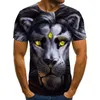 T-shirt da uomo Summer Fashion T-shirt 3D Animal Tiger Print Abbigliamento Street Casual Harajuku Design Personalità manica corta