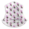Berety pszczoła na różowym kwiatach diezu czapka dzianinowa czapka plus rozmiar trzymaj ciepły elastyczny miękki miękki owad himalajski