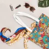 Boodschappentassen kleurrijke bloem schoudertas vrouwen eco mode prachtige grote capaciteit handtas casual shopper student
