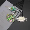 Pendentif Colliers Naturel Abalone Shell Charms Collier Hippocampe Forme Broche En Cuir Cordon Bijoux Robes Chapeau Pins Accessoires