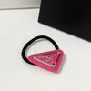 Designer Letter Rubber Bands Ring Inverted Triangle Brandd Simple for Charm Women Girls Hairjewelry Hair Accessory High Quality