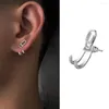 Boucles d'oreilles créoles petit acier inoxydable Style chinois femmes hommes oreille Piercing anneau anti-allergique bijoux