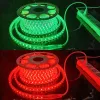 RGB LED Light Strip 50m 100m IP65 Propertável flexível 110V 220V 5050 Luzes de faixa de fita com remoto