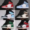 Sapatos de basquete 1 Jumpman 1s High OG Flat Sneakers Homens Mulheres Black Shadow Lost Found Royal Toe Dark Mocha University Blue Chicago Trainers Outdoor Sports Shoes