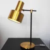 Lámparas de mesa Lámpara de oro de hierro moderno Escritorio de metal Luz de oficina Retro para el hogar Dormitorio Arte nocturno El Iluminación TA079