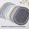 Table Mats High-end Mat Fabric Placemat Decorative Protective Oval Shape