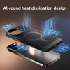 Breathable For Magsafe Magnetic Wireless Charging Case For iPhone 15 14 Plus 13 12 11 Pro Max Luxury Heat Sink Mesh PC Back Cover