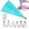 New 8/16/26 Silicone Pastry Bag Tips Kitchen DIY Cake Icing Piping Cream Decorate Tool Reusable Pastry Bag+Stainless Nozzle