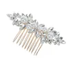 Rhinestone Pearl Hair Combs Clips Bridal Wedding Jewets Hårtillbehör för brudbrudtärna Handgjorda hår Tiaror Dekorationer