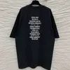 Designer de luxo Women Tir shirt High Edition 2023 Summer Family Fortress Night Co-Branded Letter Borderys Sleeve T-Shirt