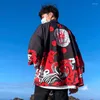 Этническая одежда мужчины японские традиционные кимоно тонкие свободные повседневные кардиган унисекс хараджуку модная уличная одежда самурайская костюм азиатская одежда