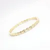 Bangle Hight Polering Classic Simple Style Alloy Circle Inlay Small Clear Crystal for Women Girls Fashion Jewelry Wrist Decor