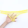 Underpants Men Sexy Transparent Thong Man Erotic G-string Sheer Mesh Brief Gay See Through Underwear Thin Yarn Breathable UnderwearUnderpant