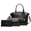 Kvällspåsar Kvinnspåse Three-Piece Set Crocodile Pattern Fashion Handbag Ladies Shoulder Luxury Designer Messenger