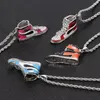 Hanger kettingen mode mini hiphop sneaker ketting coole kraag mannelijke straatstijl rapper schattige creatieve ketting