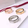 Band Love Rings Designer Jewelry Rose Gold Silver Plated Titanium Steel With Diamond Fashion Luxury couple Classic Ring for Womens Mens Lover Wedding Gift