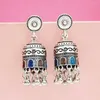 Kolczyki Dangle Vintage Ethnic Style Jhumka dla kobiet długie dzwonki frędzl