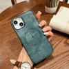 Vintage Abrasive Leather Magnet TPU All-inclusive Magsafe Case Anti-fall Protective Back Cover for iPhone 14 Pro Max Plus 13 12