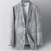 Herenpakken lente zomer dunne heren casual blazer stretch klein pak buitenlucht overjas