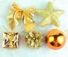 Decorações de Natal 24 PCS/Pack ornament Mini Gift Stars Stars Ball Pinecone Bubles