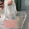 Evening Bags Cute Girls' Love Beaded Women's Fashion INS Peach Heart Design Woven Chain Shoulder Bag Casual Versatile Handbag 2023