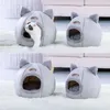 Cat Beds Pet Dog Tent House Kennel Winter Warm Soft Foldable Sleeping Bed Nest DSS899