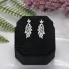 Necklace Earrings Set Trendy Sweater Long Earring For Women Wedding Party Zircon CZ African Dubai Bridal Jewelry 2023