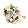 Decorative Flowers Silk Artificial Small Rose Wedding Fake Festival Supplies Home Decor Bouquet DIY Party Gift Idea