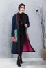 Damskie okopy płaszcze lzjn etniczny płaszcz zimowy kobiety parka chińska wyściełana kurtka Patchwork Autumn Overcoat Kaban Winterjas Dames Jaqueta