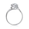 Anéis de moissanite jóias 925 prata esterlina feminino anel fino para casal d cor 1ct anel anéis de noivado proposta anel feminino anel torção braço anjo bud m29a