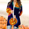Kurtki damskie Kimonos na letnie kobiety swobodny Halloween nadruk Top Kurtka Kurtka Kurtka Sweter Sweter Extra Light