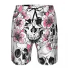 Herren Shorts Herren schnell trocknend Bademode Totenkopf und rosa Kirschblumen Badeanzug Herren 2023 Badeanzug Sommer Bademode