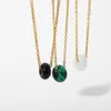 Orecchini a cerchio HUANZHI 2023 Trend Simple Green Beaded Golden rimovibile in acciaio inossidabile per gioielli da donna da viaggio