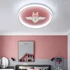 Lampki sufitowe Nowoczesne minimalistyczne przestrzeń astronaut lampa sypialnia różowy ciepły anioła ochrony oka LED dziewczyna pokój dla dzieci lampy