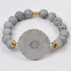 Strand borosa 5pcsgold titânio quartzo solar ágata druzy walticle lixed colled jewelry gems bangle for women g2005