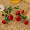 Dekorativa blommor False Camellia Vacker långvarig simulering matbord dekorera falska blommor gren vardagsrum leveranser