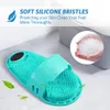 Siliconen douche voet scrubber persoonlijke voetmassage en het reinigen van niet-slip voetstruiker voor mannen en vrouwen 1 stks groen
