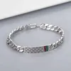 Bracciale in argento sterling Braccialetti di design unisex Luxury Cool Boy G Moda Uomo Donna Uomo Catena regalo Coppia bracciali D28