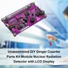 DIY DIY Geiger Counter Parts Kit Conctuctuctucture Nuclear Censector مع وظيفة إنذار الصوت والضوء